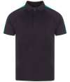 LV291 Finden + Hales Team Polo Shirt Black / Emerald colour image